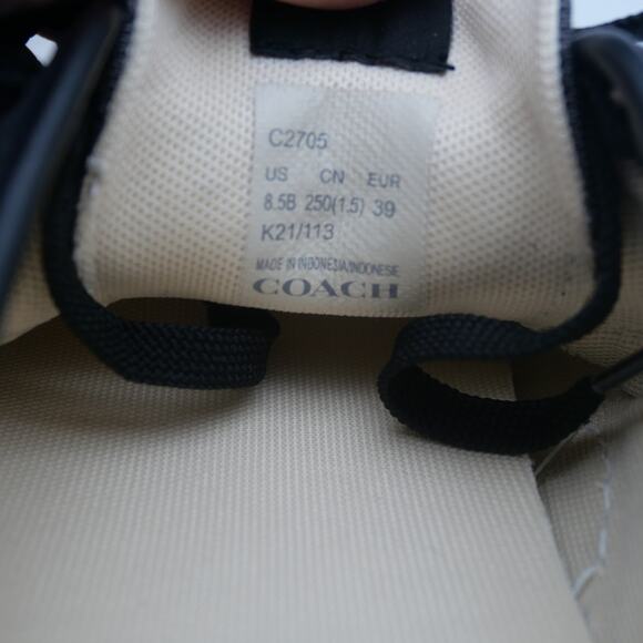 NEW Coach Women's 8.5 Citysole Skate Sneakers Shoes Charcoal Black Leather - Picture 12 of 14